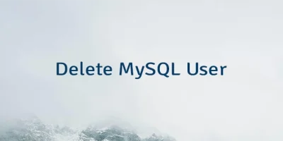 Delete MySQL User