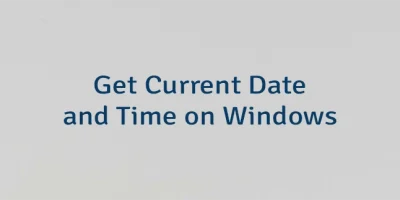 Get Current Date and Time on Windows