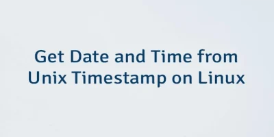 Get Date and Time from Unix Timestamp on Linux