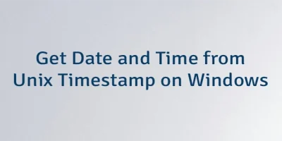 Get Date and Time from Unix Timestamp on Windows