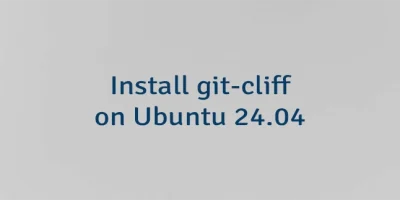 Install git-cliff on Ubuntu 24.04