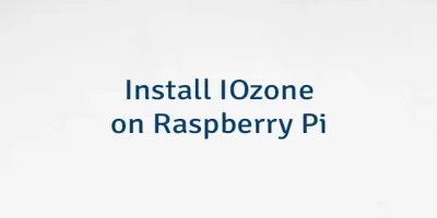 Install IOzone on Raspberry Pi