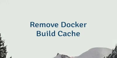 Remove Docker Build Cache