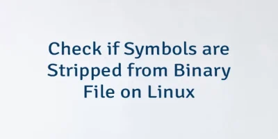 Check if Symbols are Stripped from Binary File on Linux
