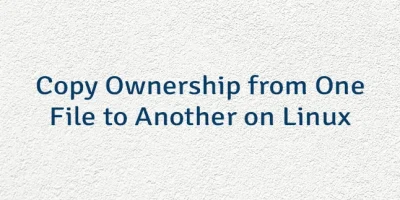 Copy Ownership from One File to Another on Linux
