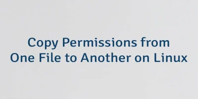 Copy Permissions from One File to Another on Linux