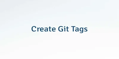 Create Git Tags