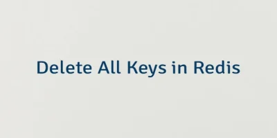 Delete All Keys in Redis