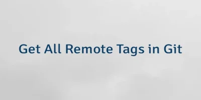 Get All Remote Tags in Git