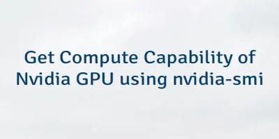 Get Compute Capability of Nvidia GPU using nvidia-smi