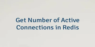 Get Number of Active Connections in Redis