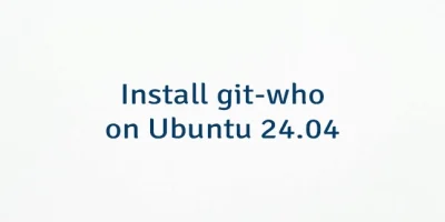 Install git-who on Ubuntu 24.04