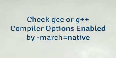 Check gcc or g++ Compiler Options Enabled by -march=native