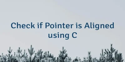 Check if Pointer is Aligned using C
