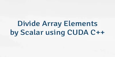 Divide Array Elements by Scalar using CUDA C++