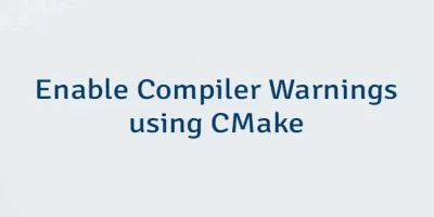 Enable Compiler Warnings using CMake