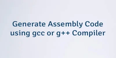 Generate Assembly Code using gcc or g++ Compiler