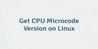 Get CPU Microcode Version on Linux