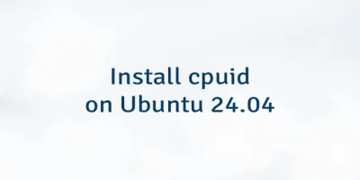 Install cpuid on Ubuntu 24.04