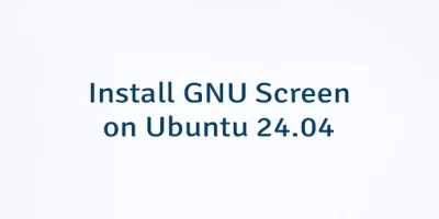 Install GNU Screen on Ubuntu 24.04