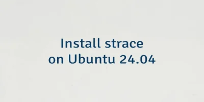 Install strace on Ubuntu 24.04
