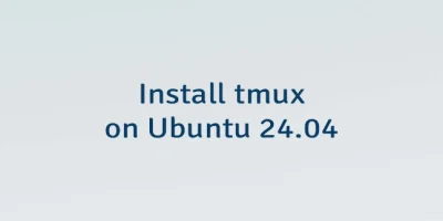Install tmux on Ubuntu 24.04