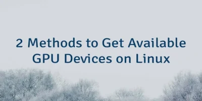 2 Methods to Get Available GPU Devices on Linux