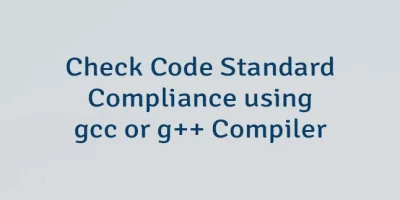 Check Code Standard Compliance using gcc or g++ Compiler