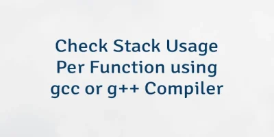Check Stack Usage Per Function using gcc or g++ Compiler