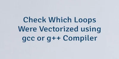 Check Which Loops Were Vectorized using gcc or g++ Compiler