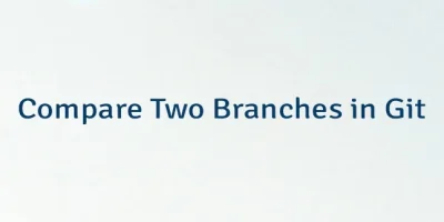 Compare Two Branches in Git