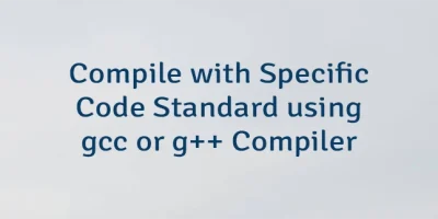 Compile with Specific Code Standard using gcc or g++ Compiler