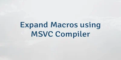 Expand Macros using MSVC Compiler
