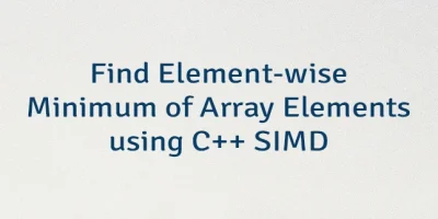 Find Element-wise Minimum of Array Elements using C++ SIMD