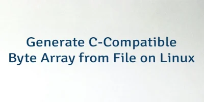 Generate C-Compatible Byte Array from File on Linux