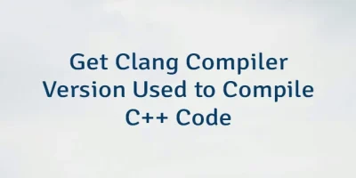 Get Clang Compiler Version Used to Compile C++ Code