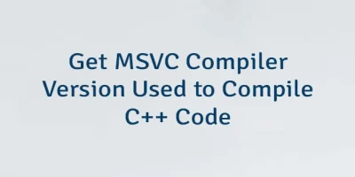 Get MSVC Compiler Version Used to Compile C++ Code