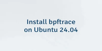 Install bpftrace on Ubuntu 24.04