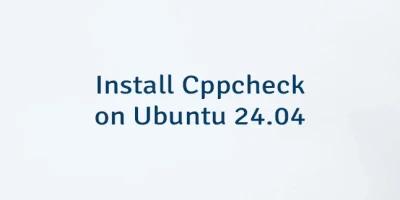 Install Cppcheck on Ubuntu 24.04