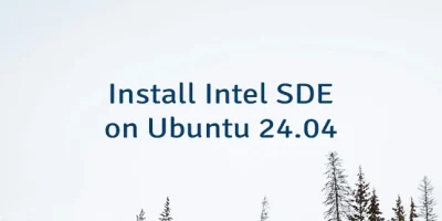 Install Intel SDE on Ubuntu 24.04