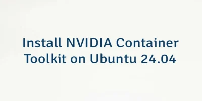 Install NVIDIA Container Toolkit on Ubuntu 24.04