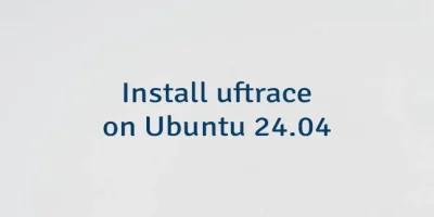 Install uftrace on Ubuntu 24.04