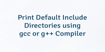 Print Default Include Directories using gcc or g++ Compiler