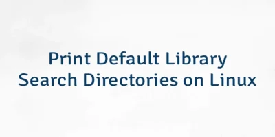 Print Default Library Search Directories on Linux