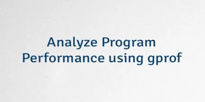 Analyze Program Performance using gprof
