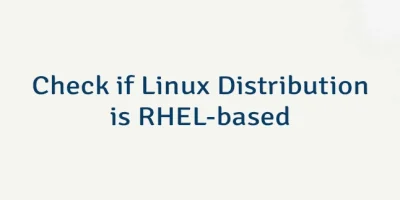 Check if Linux Distribution is RHEL-based