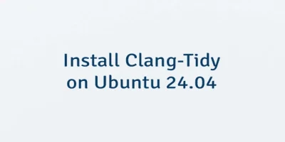 Install Clang-Tidy on Ubuntu 24.04