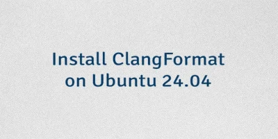 Install ClangFormat on Ubuntu 24.04