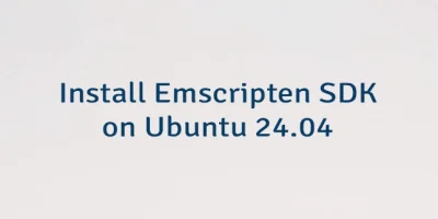 Install Emscripten SDK on Ubuntu 24.04