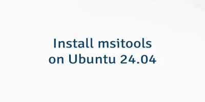 Install msitools on Ubuntu 24.04